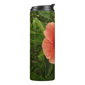 Orange Hibiscus Flower Tropical Floral Thermosbeker (Gedraaid links)