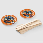 Orange High School Football Player Photo Parent Handwaaier (Niet-gemonteerd)