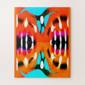 Orange hot space art legpuzzel (Verticaal)