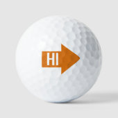 Orange Impact Arrow Golfballen (Voorkant)