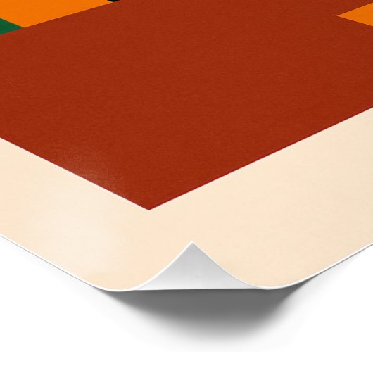 Orange Italiaan - Zonnebrand en Architectuur Perfect Poster (Hoek)