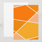 Orange JanaiCreates ColorCollection Invitation Kaart (Voorkant / Achterkant)