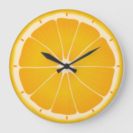 Orange Juice Clock Grote Klok
