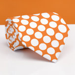 Orange Jumbo Polka Dots Custom Necktie Stropdas<br><div class="desc">Make a bold statement with this custom necktie featuring vibrant jumbo polka dots. Perfect for adding a touch of playful elegance to any outfit, this necktie is a unique and eye-catching accessory that’s sure to turn heads. Whether you’re dressing up for a special occasion or adding some personality to your...</div>