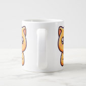 Orange Katze trinkt Orangensaft Grote Koffiekop (Achterkant)