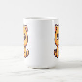 Orange Katze trinkt Orangensaft Koffiemok (Center)