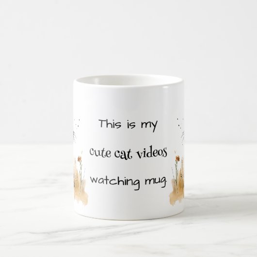 Orange Kitty My Cute Cat Videos Watching Koffiemok (Center)