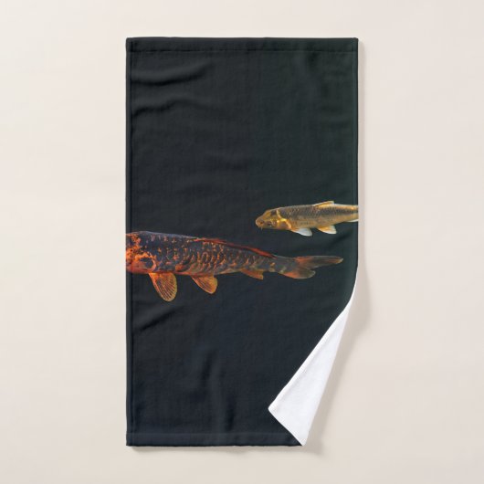 Orange Koi and Gold Koi Bad Handdoek (Handdoek)