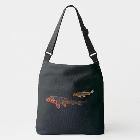 Orange Koi and Gold Koi Crossbody Tas (Voorkant)