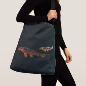 Orange Koi and Gold Koi Crossbody Tas (Dichtbij)