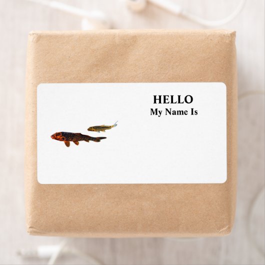 Orange Koi and Gold Koi Etiket (Insitu)