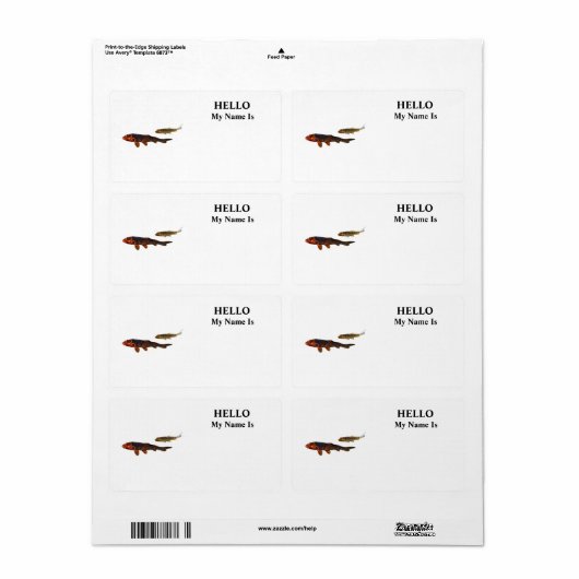 Orange Koi and Gold Koi Etiket (Full Sheet)