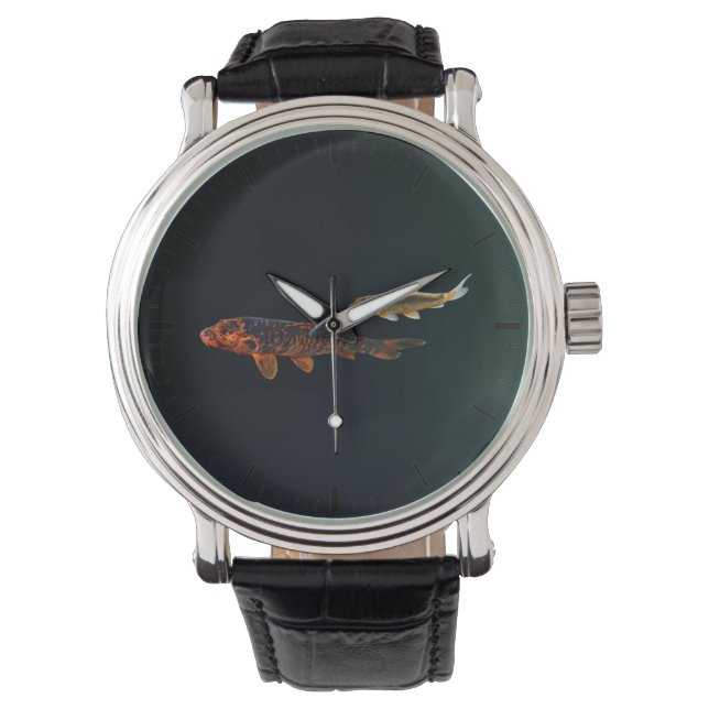 Orange Koi and Gold Koi Horloge (Voorkant)