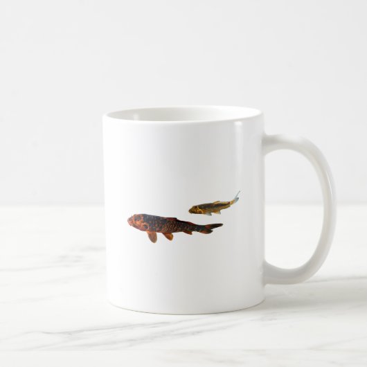 Orange Koi and Gold Koi Koffiemok (Rechts)