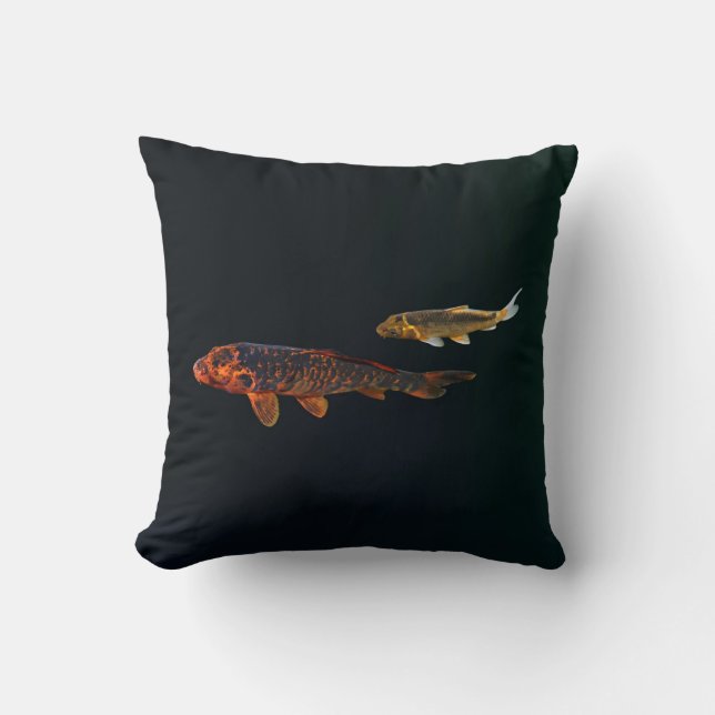 Orange Koi and Gold Koi Kussen (Voorkant)