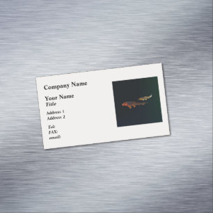 Orange Koi and Gold Koi Magnetisch Visitekaartje