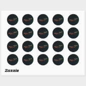 Orange Koi and Gold Koi Ronde Sticker (Vel)