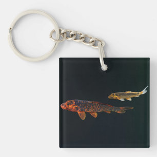 Orange Koi and Gold Koi Sleutelhanger