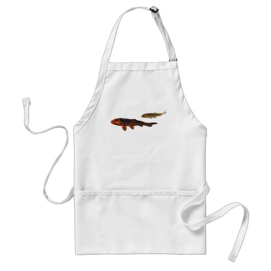 Orange Koi and Gold Koi Standaard Schort (Voorkant)