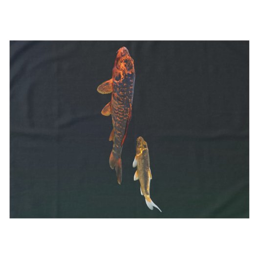 Orange Koi and Gold Koi Tafelkleed (Voorkant (Horizontaal))
