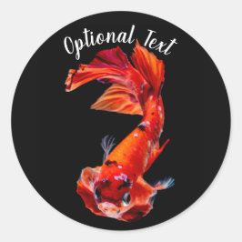 Orange Koi Betta Fighting Fish Ronde Sticker