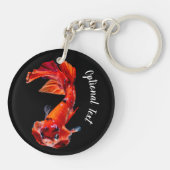 Orange Koi Betta Fighting Fish Sleutelhanger (Achterkant)