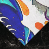 Orange Koi Fish in a Great Wave Japanese Style   Tissuepapier