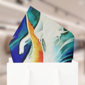 Orange Koi Fish in a Great Wave Japanese Style   Tissuepapier