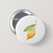 Orange Leaf Ronde Button 5,7 Cm (Voorkant /achterkant)