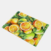 Orange Lemon Botanical Citrus Geometric Deurmat (Schuin)