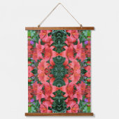 Orange Lilies Abstract Pattern Hangend Wandkleed (Voorkant)