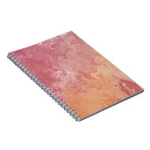 Orange Liquid Marble Abstract Pattern Notitieboek (Rechterzijde)