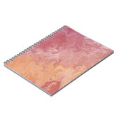 Orange Liquid Marble Abstract Pattern Notitieboek (Linkerzijde)