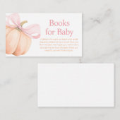 Orange Little Pumpkin Baby Shower Books for Baby Informatiekaartje (Voorkant / Achterkant)
