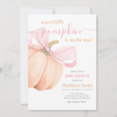 Orange Little Pumpkin Baby Shower Kaart (Voorkant)