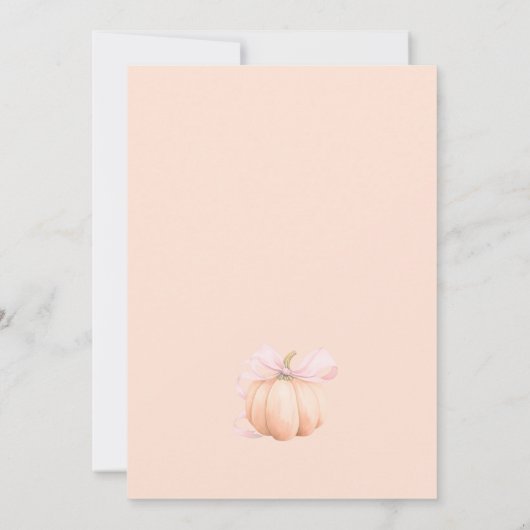 Orange Little Pumpkin Baby Shower Kaart (Achterkant)
