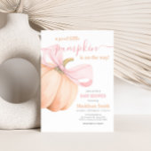 Orange Little Pumpkin Baby Shower Kaart