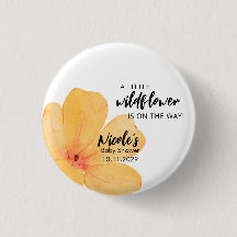 Orange Little Wildflower On the Way Baby Shower
