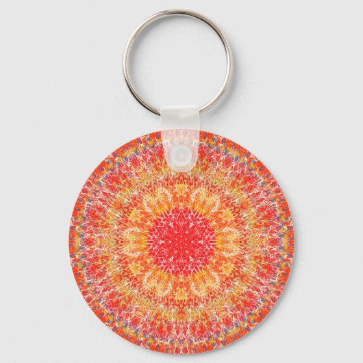 Orange Mandala key ring Sleutelhanger (Voorkant)