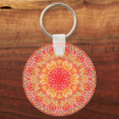 Orange Mandala key ring Sleutelhanger (Achterkant)