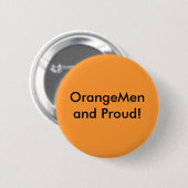 Orange mannen en Proud! Ronde Button 5,7 Cm (Voorkant /achterkant)