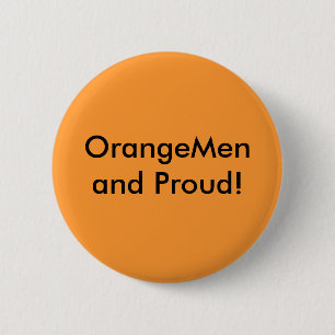 Orange mannen en Proud! Ronde Button 5,7 Cm