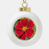 Orange Maragold  Keramische Bal Ornament (Voorkant)