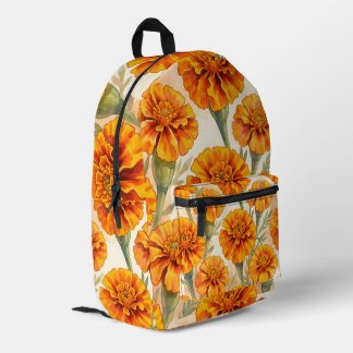 Orange marigold flowers pattern bedrukte rugzak
