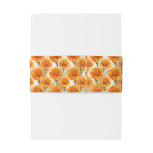 Orange marigold flowers pattern uitnodigingen wikkel (Achterkant Voorbeeld)