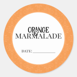 Orange Marmalade Canning Lid Labels