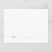 Orange Math Graduation Party Advice for Graduate Informatiekaartje (Achterkant)