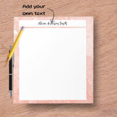Orange Minimalist Custom Notepad | Cute Gift Notitieblok
