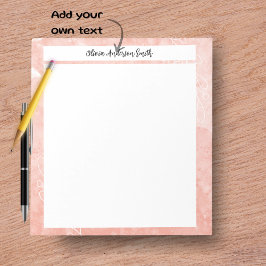Orange Minimalist Custom Notepad | Cute Gift Notitieblok