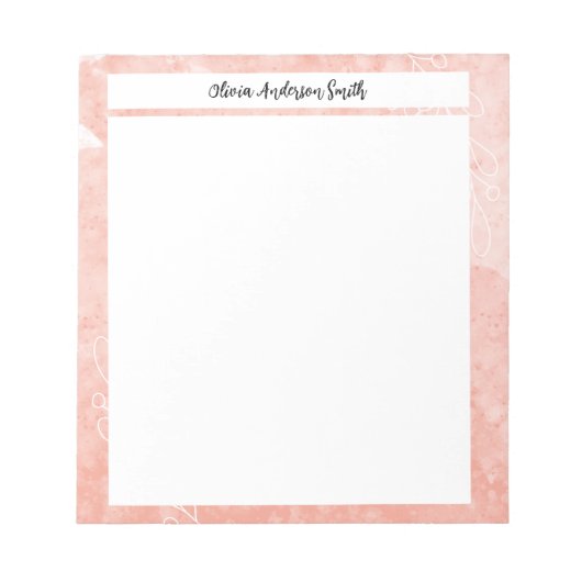 Orange Minimalist Custom Notepad | Cute Gift Notitieblok (Voorkant)
